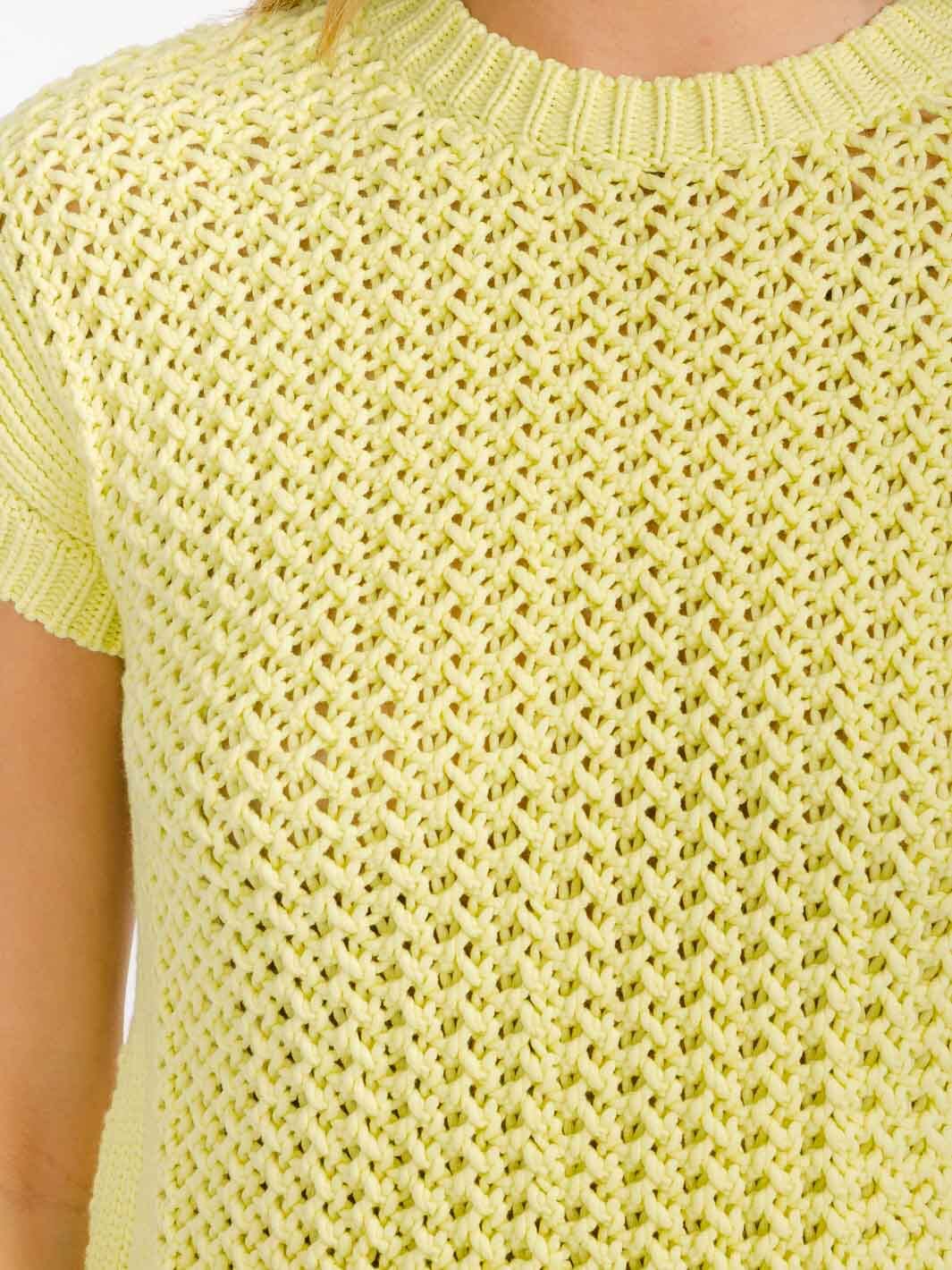 WOMEN'S SHORT SLEEVE KNITTED BLOUSE