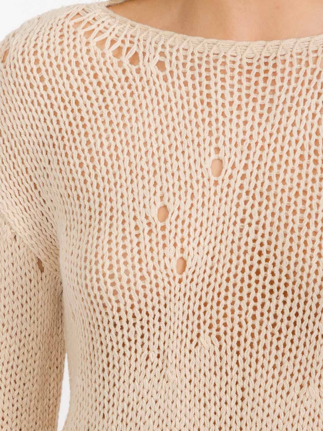 WOMEN'S LONG SLEEVE KNIT PULLOVER SWEATER