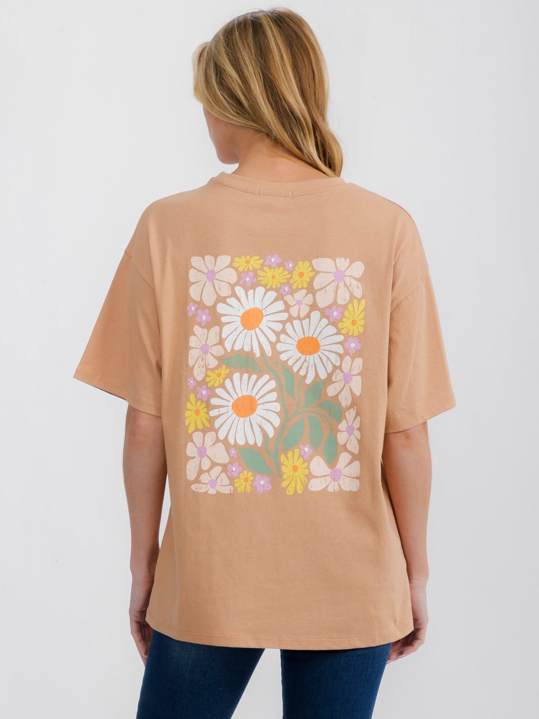 WOMEN'S SHORT SLEEVE FLORAL GRAPHIC T-SHIRT