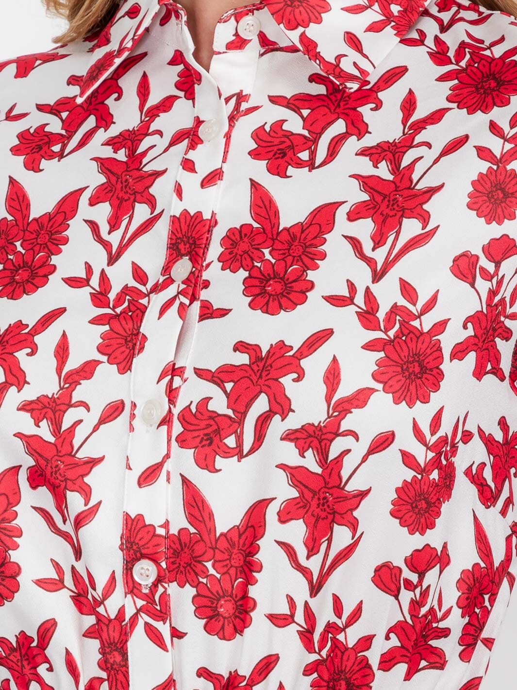WOMEN'S SHORT PUFF SLEEVE BUTTON UP POCKETS FLORAL ROMPER
