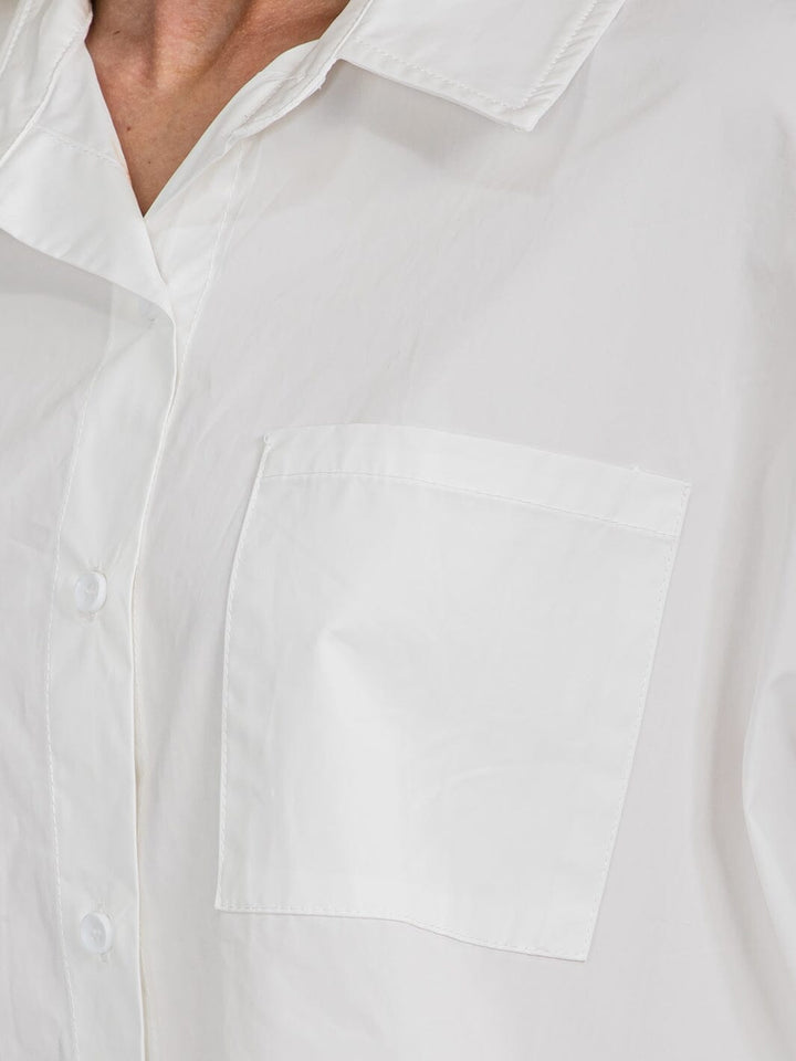 WOMEN'S SHORT SLEEVE BUTTON UP FRONT POCKETS TUNIC MINI DRESS
