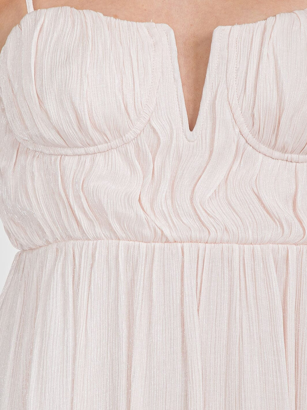 WOMEN'S SLEEVELESS ELASTIC WAIST V-NECK MIDI DRESS