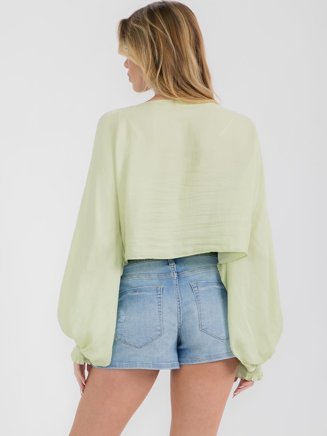 WOMEN'S LONG SLEEVE RUFFLE TIERED BLOUSE