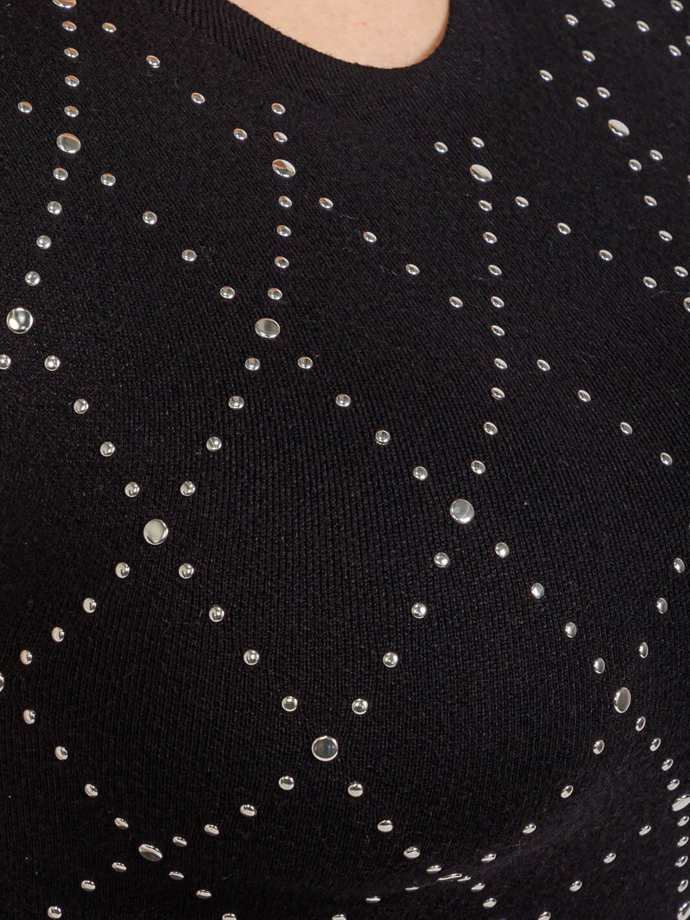 PLUS SIZE SLEEVELESS STUDS DETAILED BODYCON MINI DRESS