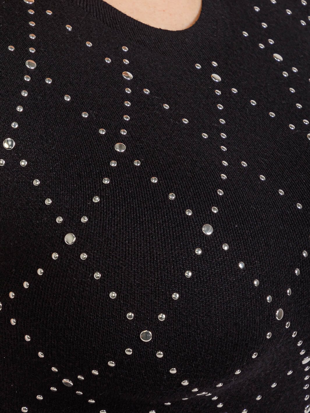 PLUS SIZE SLEEVELESS STUDS DETAILED BODYCON MINI DRESS