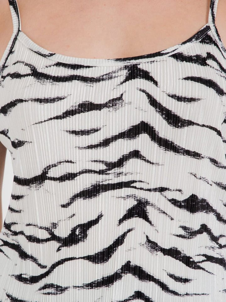 WOMEN'S SLEEVELESS ZEBRA PRINT TANK TOP (Copy)