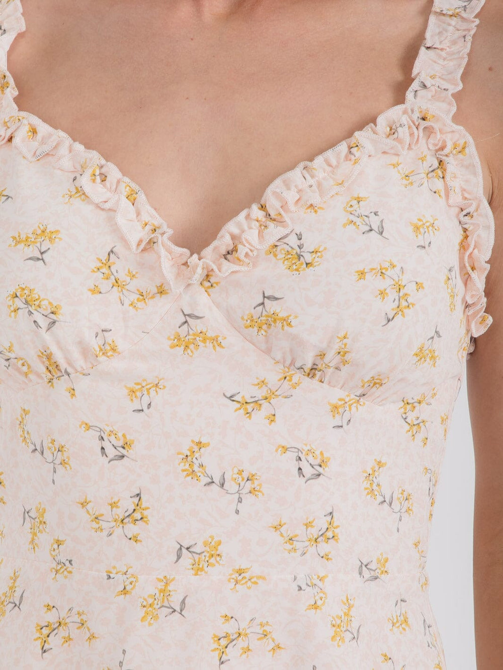 WOMEN'S SLEEVELESS V-NECK FIT & FLARE FLORAL MINI DRESS