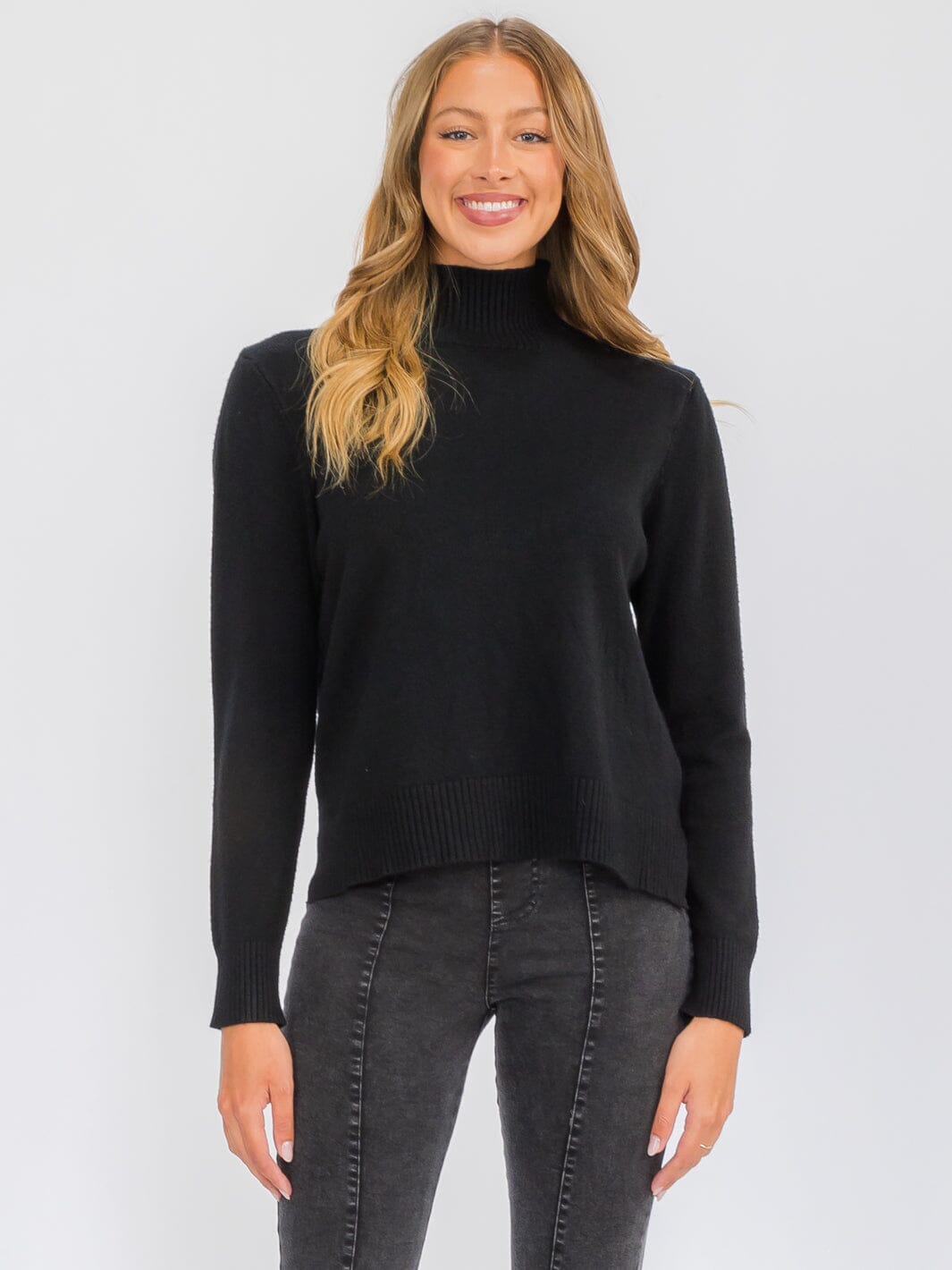 WOMEN'S LONG SLEEVE TURTLE NECK BLOUSE TOP