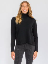 WOMEN'S LONG SLEEVE TURTLE NECK BLOUSE TOP