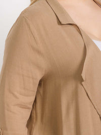 PLUS SIZE LONG SLEEVE OPEN FRONT CARDIGAN
