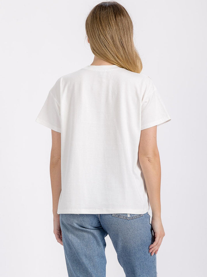 WOMEN'S SHORT SLEEVE BASIC GRAPHIC TOP
