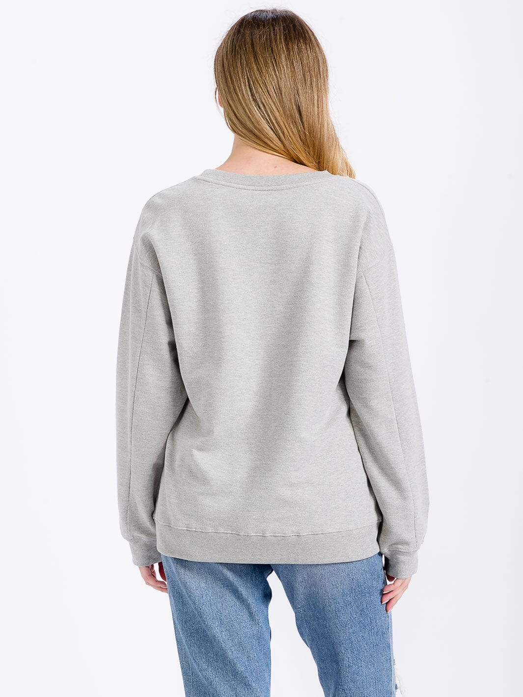 WOMEN'S LONG SLEEVE GRAPHIC PULLOVER SWEATER