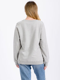 WOMEN'S LONG SLEEVE GRAPHIC PULLOVER SWEATER