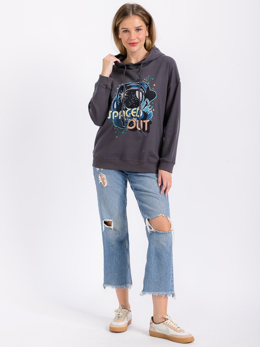 WOMEN'S LONG SLEEVE GRAPHIC PULLOVER HOODIES SWEATER