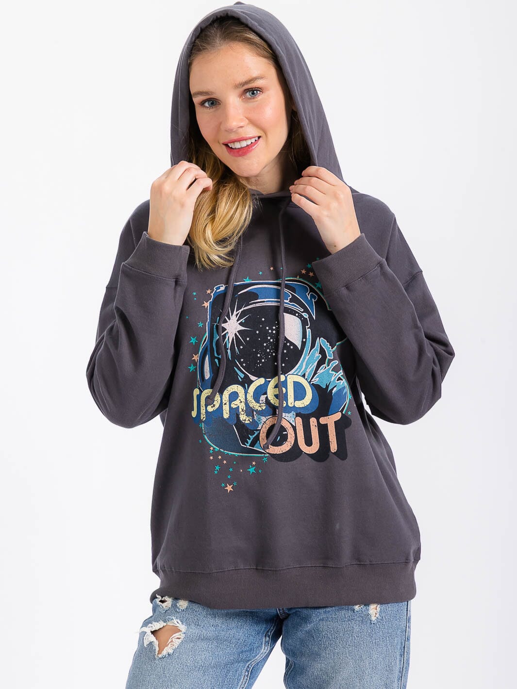 WOMEN'S LONG SLEEVE GRAPHIC PULLOVER HOODIES SWEATER