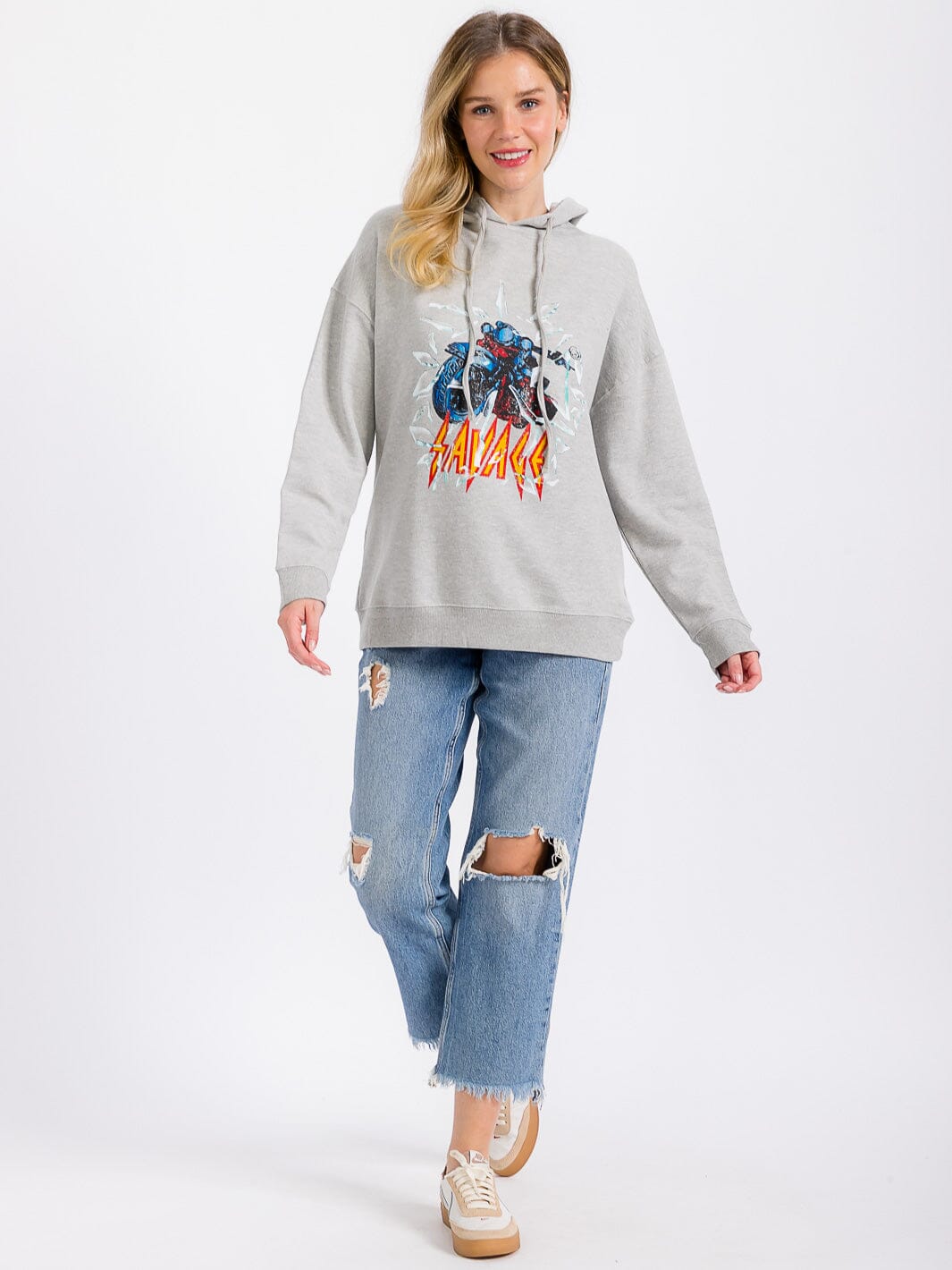 WOMEN'S LONG SLEEVE GRAPHIC PULLOVER HOODIES SWEATER