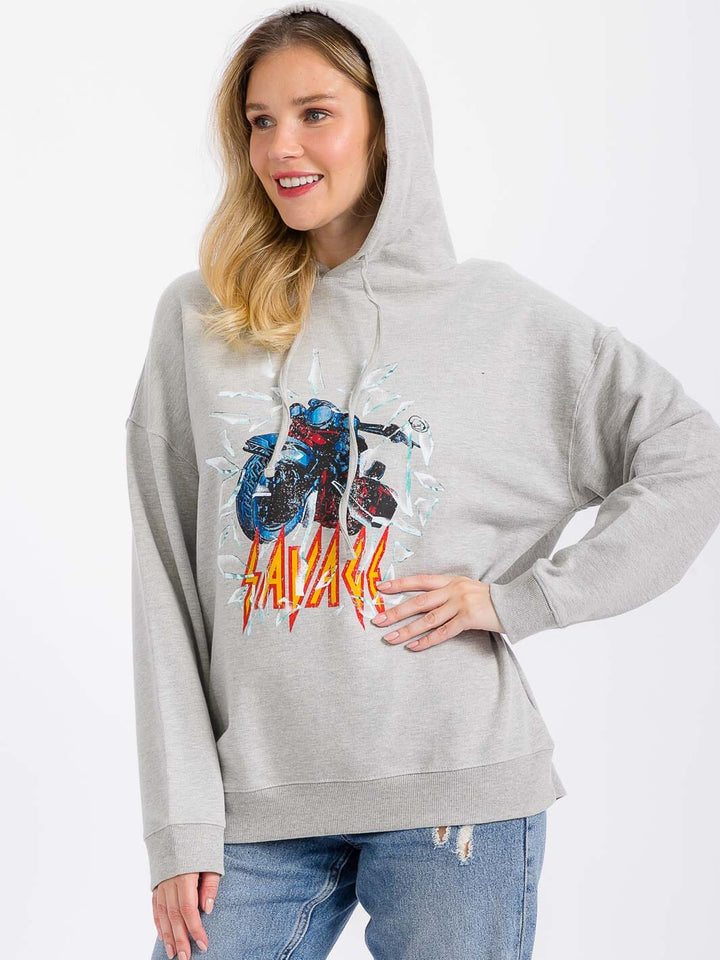WOMEN'S LONG SLEEVE GRAPHIC PULLOVER HOODIES SWEATER