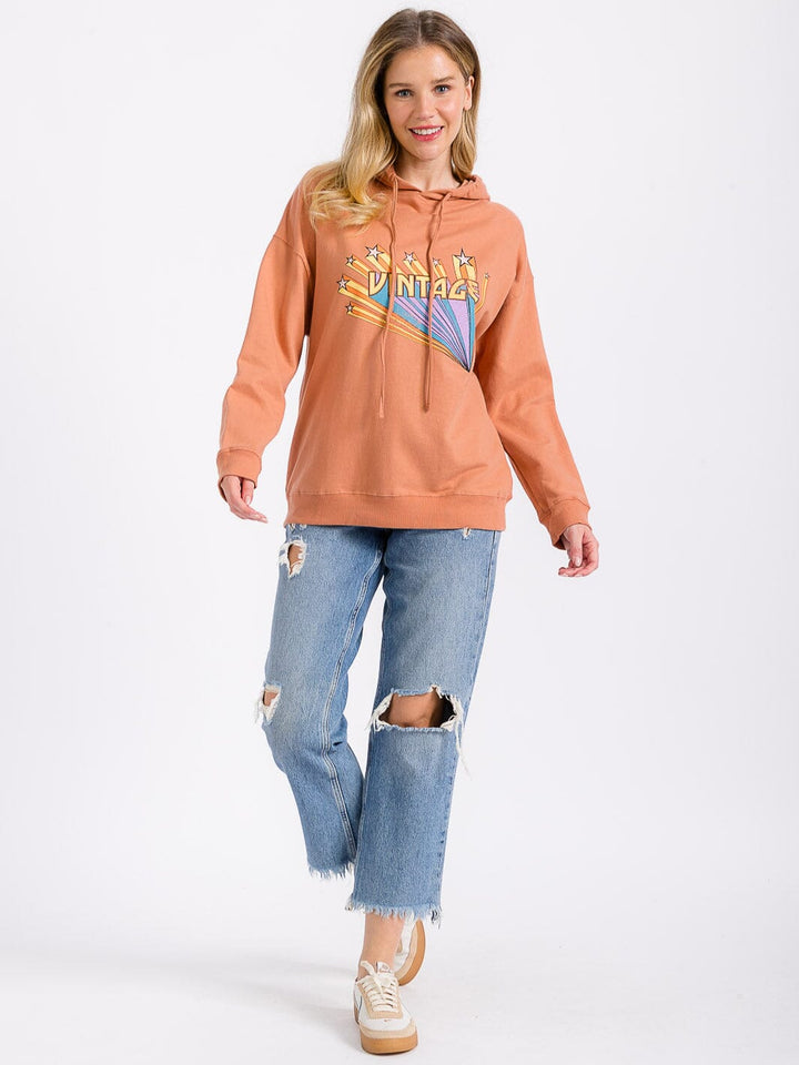 WOMEN'S LONG SLEEVE GRAPHIC PULLOVER HOODIES SWEATER