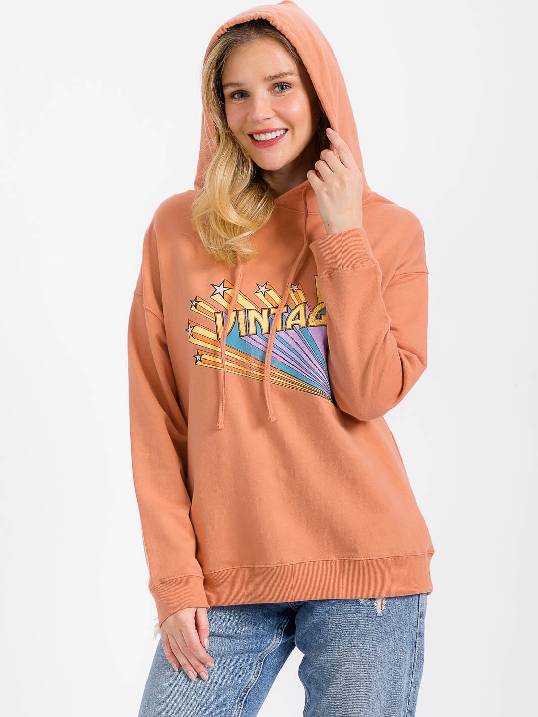 WOMEN'S LONG SLEEVE GRAPHIC PULLOVER HOODIES SWEATER