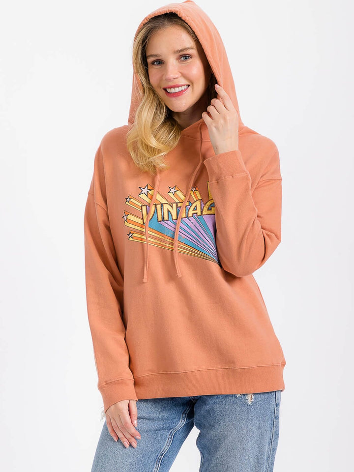 WOMEN'S LONG SLEEVE GRAPHIC PULLOVER HOODIES SWEATER