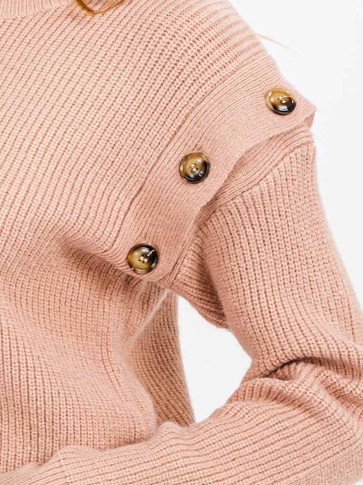 WOMEN'S LONG REMOVABLE SLEEVES PULLOVER SWEATER