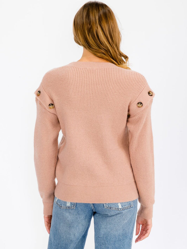 WOMEN'S LONG REMOVABLE SLEEVES PULLOVER SWEATER
