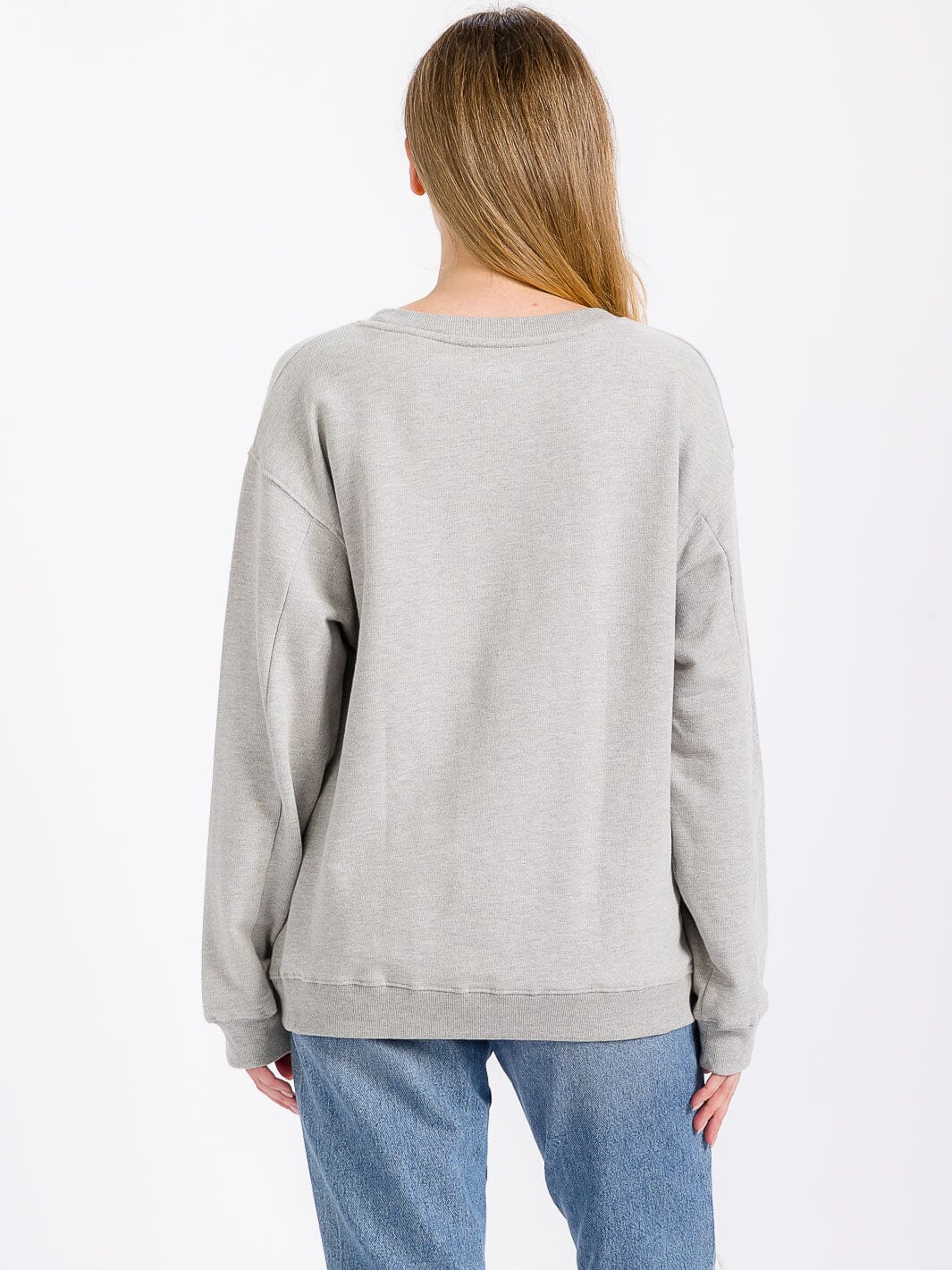 WOMEN'S LONG SLEEVE GRAPHIC PULLOVER SWEATER