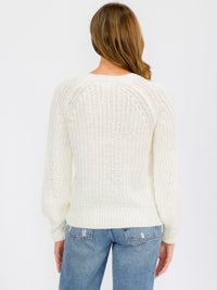 WOMEN'S LONG SLEEVE BUTTON UP KNIT SWEATER CARDIGAN