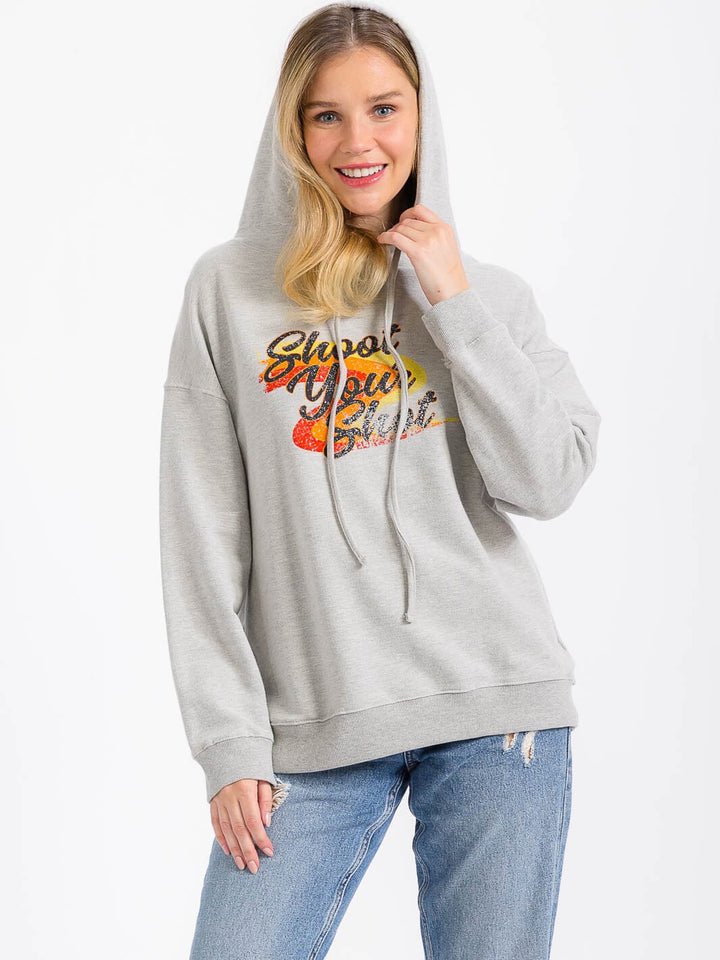 WOMEN'S LONG SLEEVE GRAPHIC PULLOVER HOODIES SWEATER