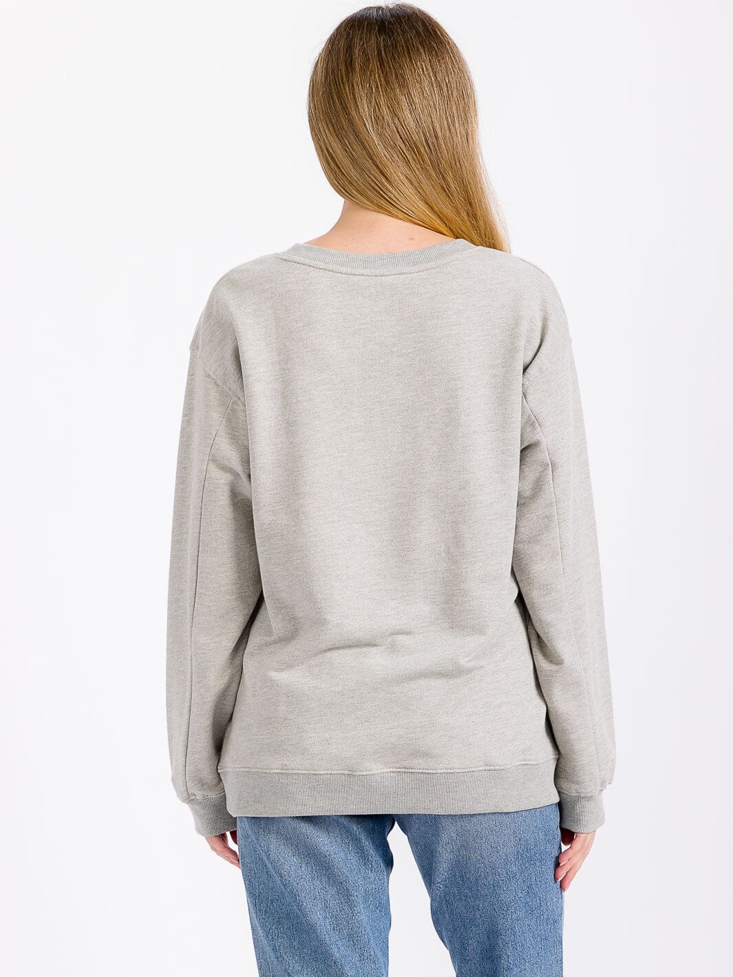 WOMEN'S LONG SLEEVE GRAPHIC PULLOVER SWEATER