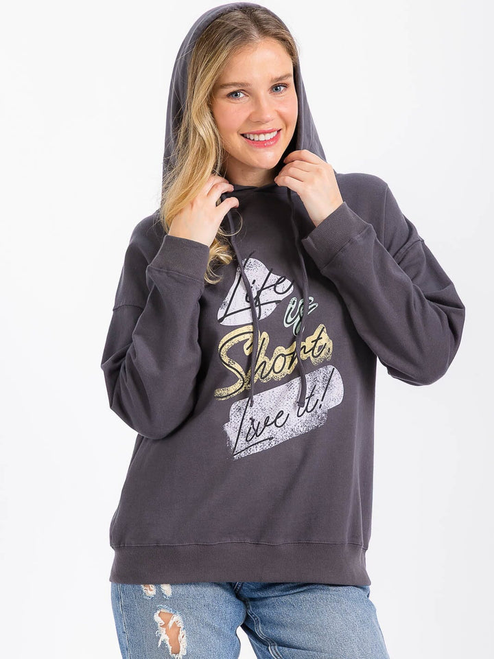 WOMEN'S LONG SLEEVE GRAPHIC PULLOVER HOODIES SWEATER