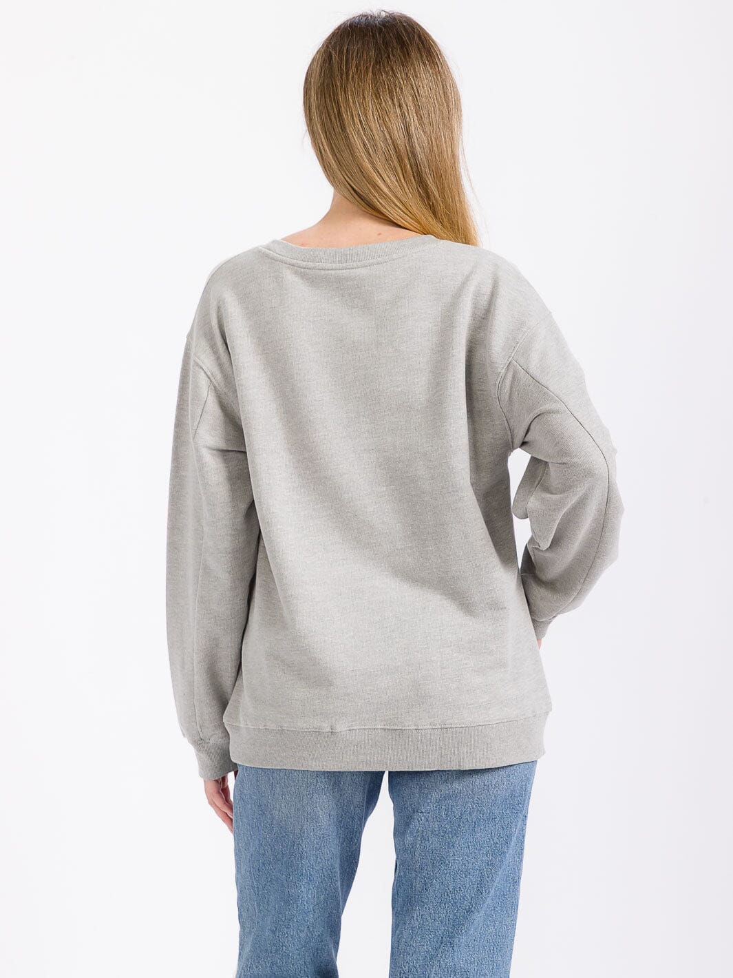 WOMEN'S LONG SLEEVE GRAPHIC PULLOVER SWEATER