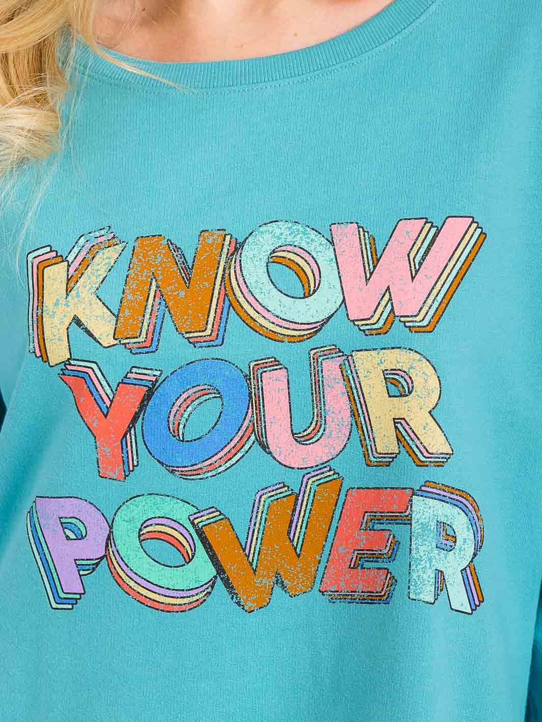 WOMEN'S LONG SLEEVE GRAPHIC HIGH-LOW PULLOVER SWEATER