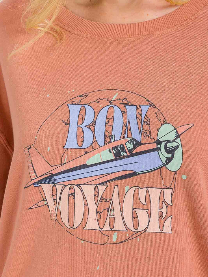 WOMEN'S LONG SLEEVE GRAPHIC PULLOVER SWEATER