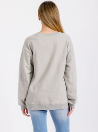 WOMEN'S LONG SLEEVE GRAPHIC PULLOVER SWEATER
