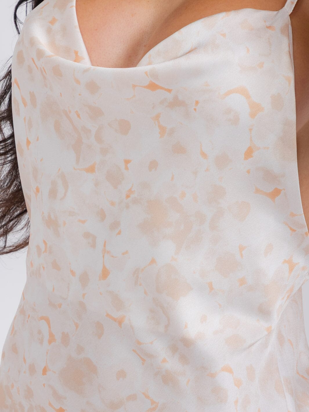 WOMEN'S SLEEVELESS OPEN BACK SATIN TYE DYE MAXI DRESS