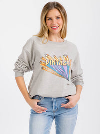 WOMEN'S LONG SLEEVE GRAPHIC PULLOVER SWEATER