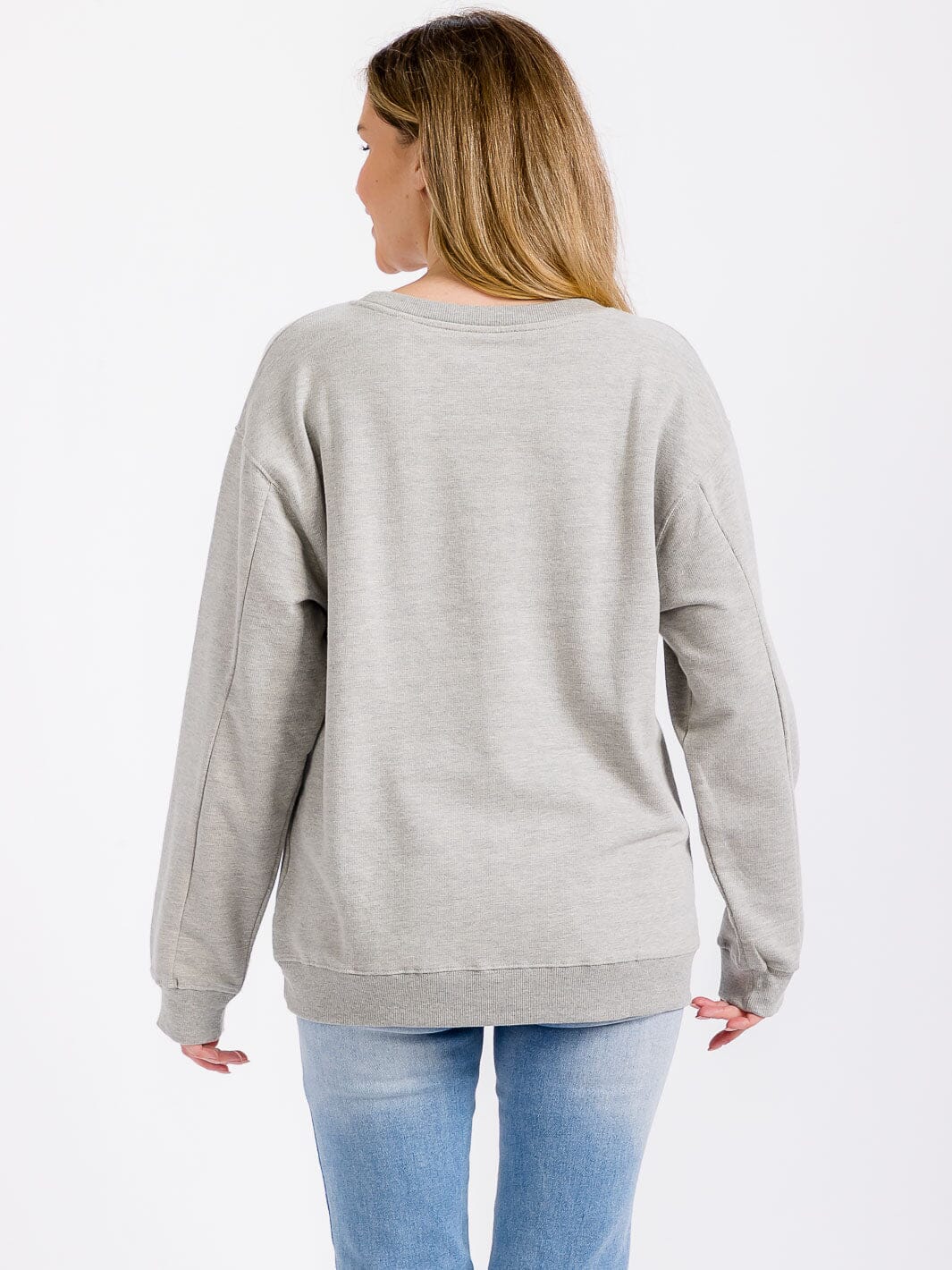 WOMEN'S LONG SLEEVE GRAPHIC PULLOVER SWEATER