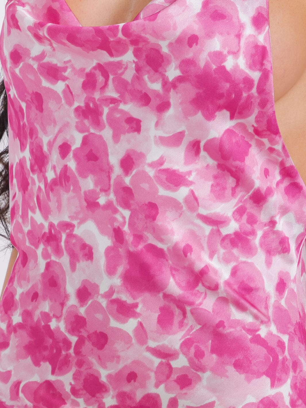 WOMEN'S SLEEVELESS OPEN BACK SATIN TYE DYE MAXI DRESS