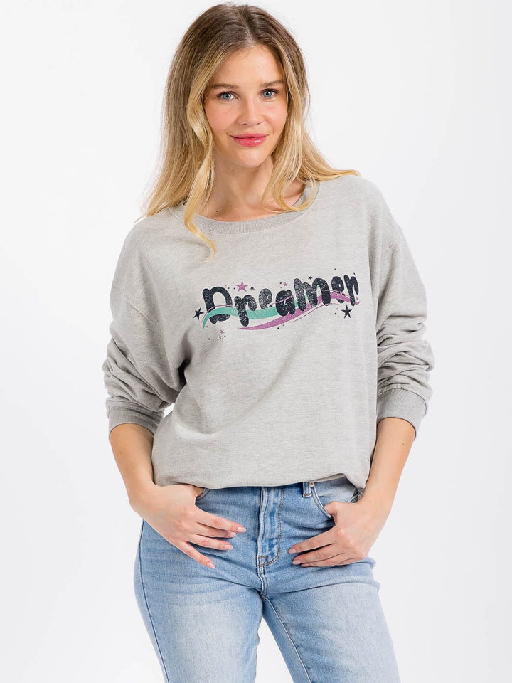 WOMEN'S LONG SLEEVE GRAPHIC PULLOVER SWEATER