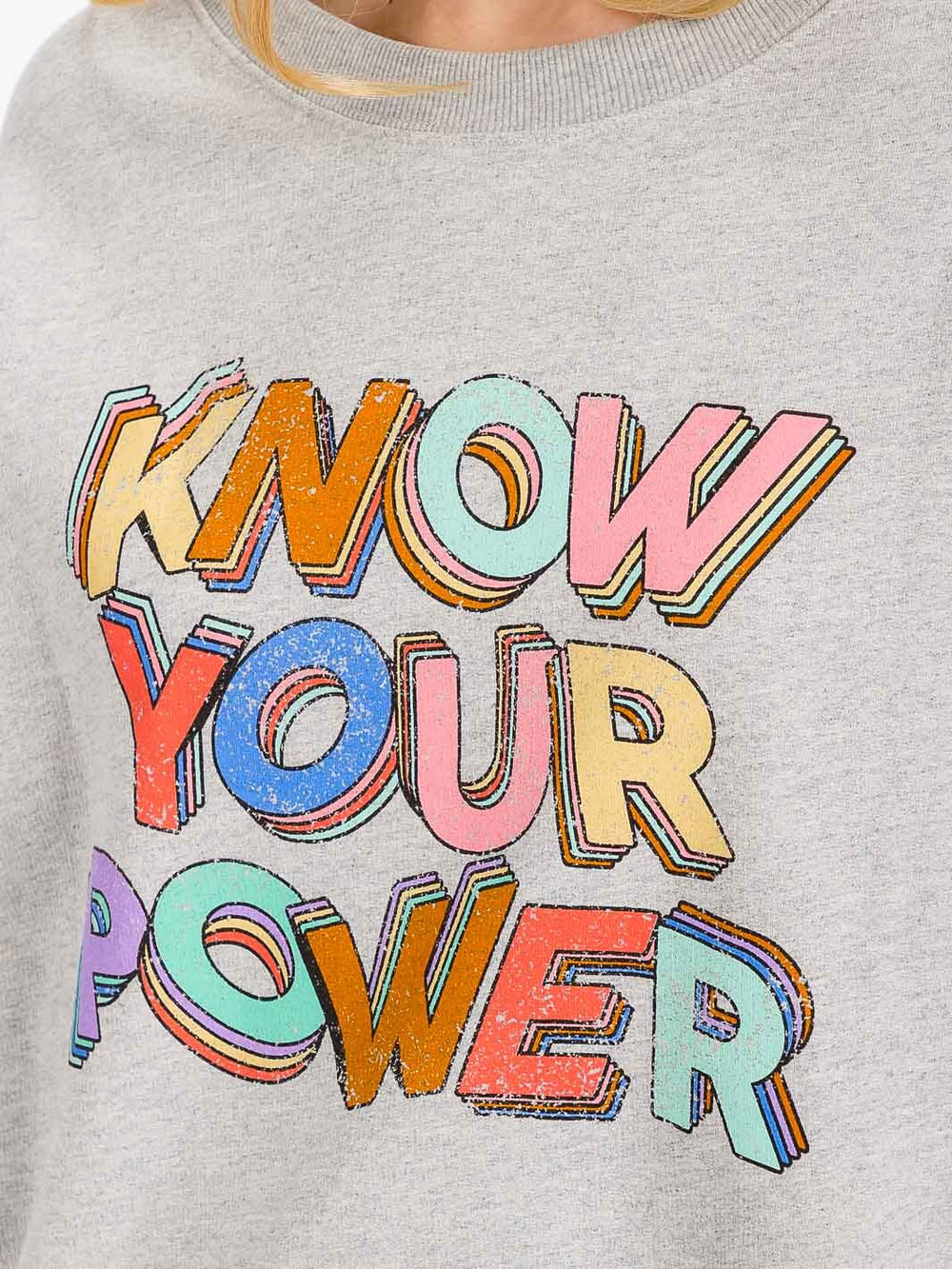 WOMEN'S LONG SLEEVE GRAPHIC COLORBLOCK PULLOVER SWEATER