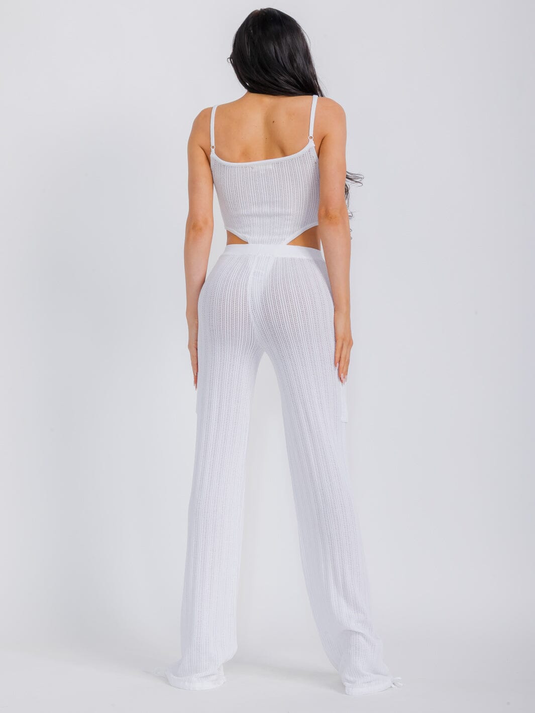 WOMEN'S SLEEVELESS BODYSUIT & WIDE LEG PANTS KNIT 2PC. SET