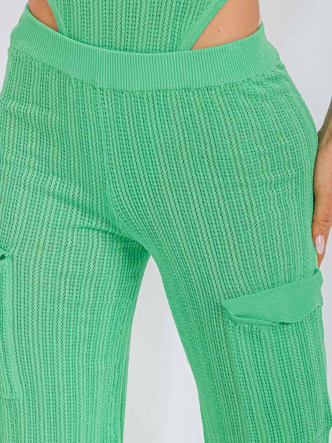 WOMEN'S SLEEVELESS BODYSUIT & WIDE LEG PANTS KNIT 2PC. SET