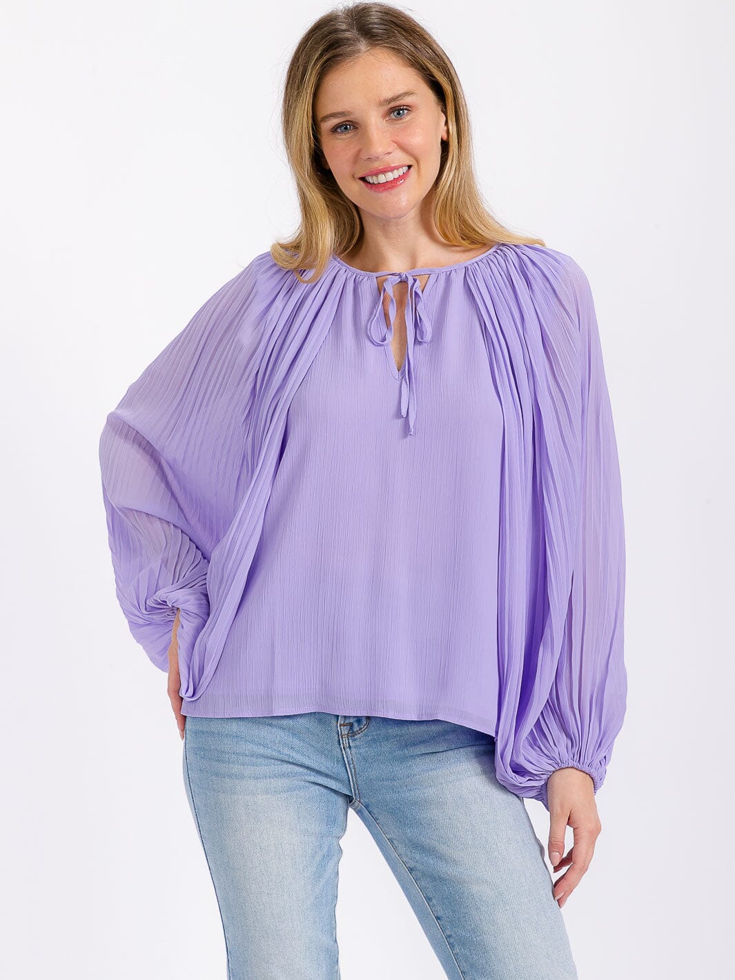 WOMEN'S LONG SLEEVE V-NECK SOLID BLOUSE