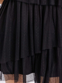 WOMEN'S SLEEVELESS RUFFLE TIERED TUNIC MINI DRESS