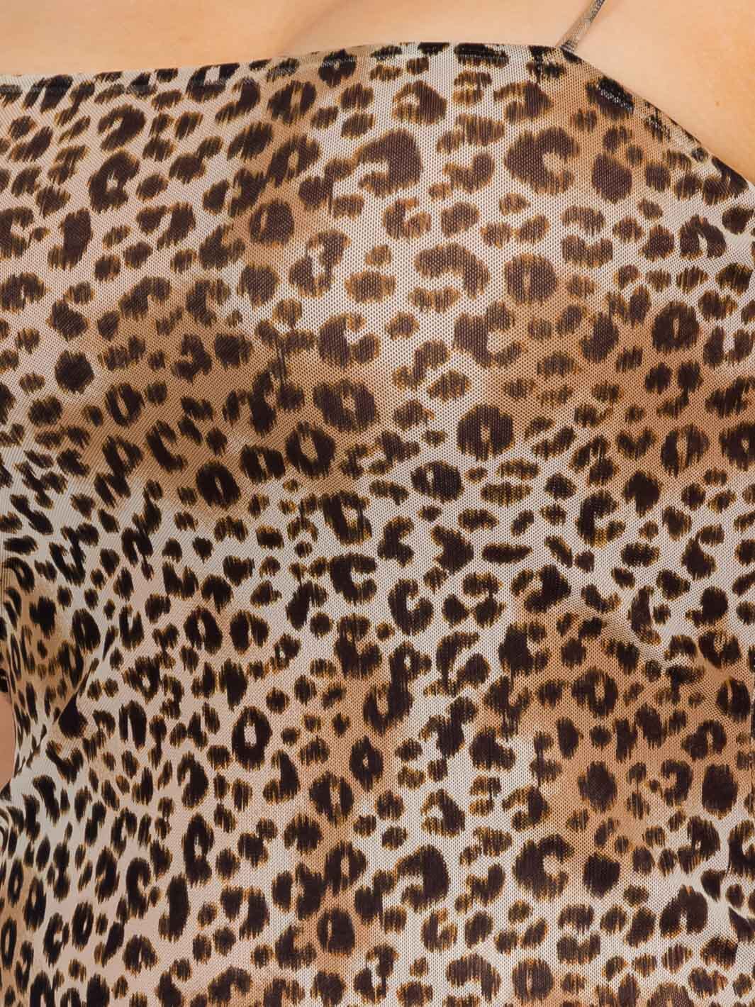 PLUS SIZE SLEEVEVESS FRONT SLIT ANIMAL PRINT MAXI DRESS