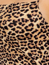PLUS SIZE SLEEVEVESS SIDE RUCHED BODYCON ANIMAL PRINT MINI DRESS