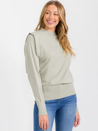 WOMEN'S LONG SLEEVES SHOULDER DETAILED BLOUSE