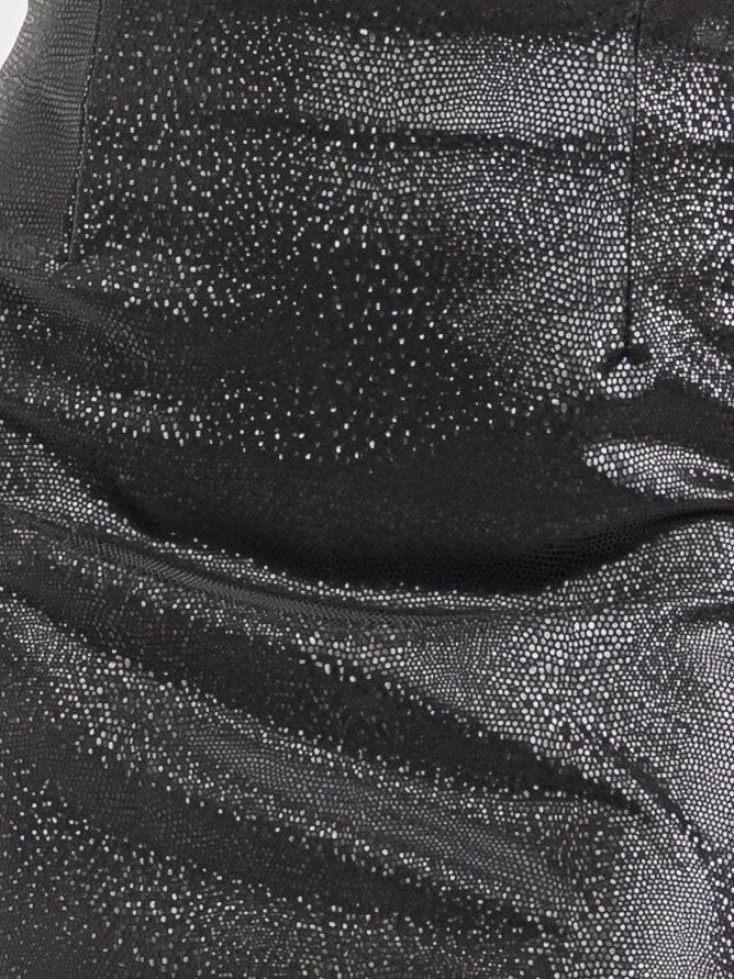 WOMEN'S ZIPPER CLOSURE SNAKE PRINT MINI SKIRT