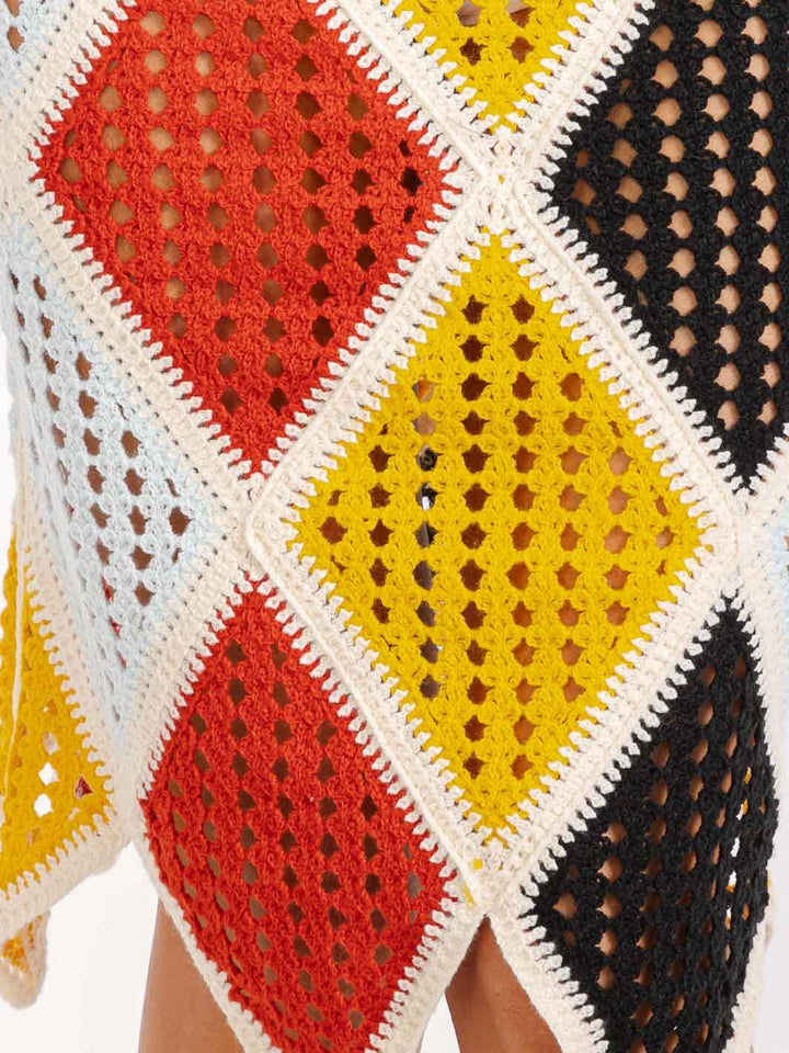 WOMEN'S SLEEVELESS COLORBLOCK BODYCON KNIT MIDI DRESS